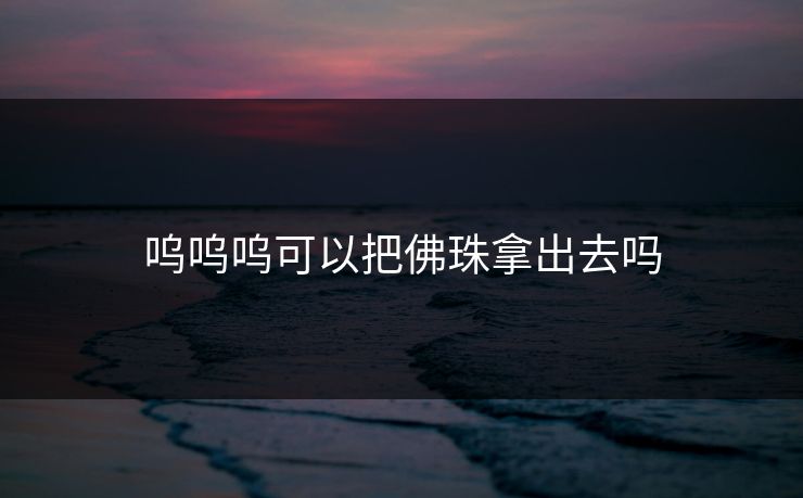 呜呜呜可以把佛珠拿出去吗